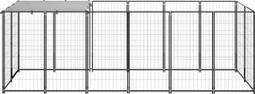 vidaXL Σπιτάκι σκύλου Μαύρο 330 x 110 x 110 από Ατσάλι
