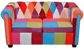 vidaXL Σετ Καναπέδων Chesterfield 2 Τεμαχίων Υφασμάτινο