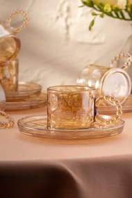 Σετ 6 τεμαχίων φλιτζάνια καφέ 100 ml από γυαλί Καφέ