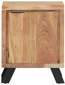 vidaXL Κομοδίνο με Πλαίσια 40 x 30 x 50 εκ. από Μασίφ Ξύλο Ακακίας