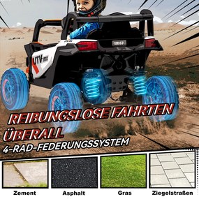 AIYAPLAY Ηλεκτρικό αυτοκίνητο για παιδιά 12V, λειτουργία τηλεχειρισμού, ζώνη, κόρνα, φώτα LED, θύρα USB, για 3-5 ετών, πορτοκαλί