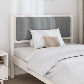 vidaXL Ταπετσαρισμένο κεφαλάρι Λευκό 100 cm Στερεά ξυλεία πεύκου