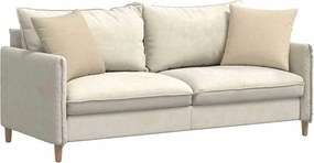 vidaXL Μαξιλάρι Καναπέ 2 pcs Κρεμ 45 x 45 cm ύφασμα