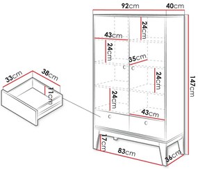 Ντουλάπα Femii mini 2D2S Δίφυλλη