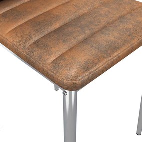 vidaXL Καρέκλες φαγητού 2 pcs Καφέ 41.5 x 48 x 99 εκ