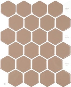 Αυτοκόλλητο Πλακάκι 3D (30.5x25) L-C Ruche Terracotta 1770123