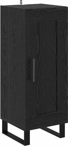 vidaXL Highboard Μαύρη Οξυά 34,5 x 34 x 180 εκ. Επεξεργασμένο Ξύλο