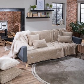 Ριχτάρι Brooklin 14 Beige Teoran Three-Seater Ακρυλικό,Βαμβάκι, Polyester