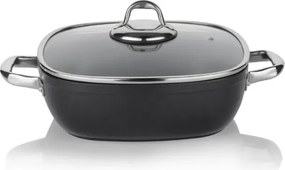 Stewehome Χύτρα από γρανίτη με χαμηλό σχήμα 24 cm Μπεζ