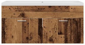vidaXL Ντουλάπι Μπάνιου Επιτοίχιο Παλιό ξύλο 100 x 38,5 x 46 cm