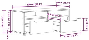 ΝΤΟΥΛΑΠΙ ΤΗΛΕΟΡΑΣΗΣ VISNES ΓΚΡΙ ΜΠΕΤΟΝ 100X40X38 CM 4108294