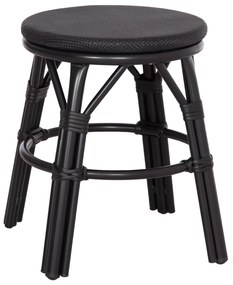 Σκαμπό CHINO C6285.02 Μαύρο Αλουμινίου Bamboo Look με Textilene Φ36x46Υ εκ. 36x36x46 εκ.