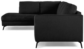 Γωνιακός Καναπές Seattle 178, Μαύρο, 325x213x88cm, Πόδια: Μέταλλο | Epipla1.gr