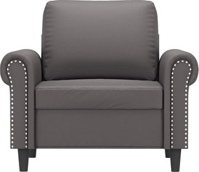 vidaXL Πολυθρόνα Γκρι 60 εκ. Συνθετικό δέρμα