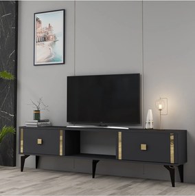 Stewehome Έπιπλο τηλεόρασης λευκό ασημί 44x29x150 cm