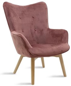 Armchair Kido velvet rotten apple color 72x75x99 εκ.