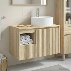 vidaXL Σετ Επίπλων Μπάνιου 2 τμχ. Sonoma Δρυς Επεξεργασμένο Ξύλο