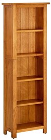 vidaXL Βιβλιοθήκη με 5 Επίπεδα 45 x 22 x 140 εκ. από Μασίφ Ξύλο Δρυός