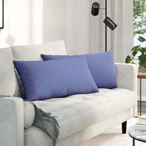 vidaXL Μαξιλάρι Καναπέ 2 pcs Μπλε τζην 80 x 40 cm ύφασμα