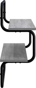 vidaXL Ράφι Τοίχου 2 Επιπέδων Γκρι Sonoma 40 x 24,5 x 61 εκ