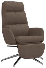 vidaXL Πολυθρόνα Relax με Υποπόδιο Taupe Υφασμάτινη