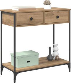 vidaXL Τραπέζι κονσόλας Artisan Oak 75 x 34,5 x 75 εκ
