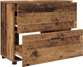 vidaXL Ντουλάπι Μπάνιου Παλιό Ξύλο 76,5 x 35 x 64 εκ