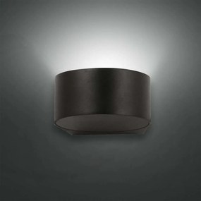 Φωτιστικό Τοίχου Led Lao 3603-21-101 Black Fabas Luce Αλουμίνιο,Γυαλί