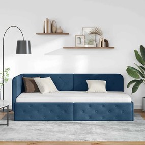 vidaXL Κρεβάτι Γωνίας Μπλε 80 x 200 cm ύφασμα