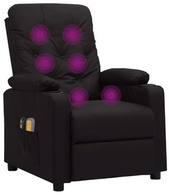 vidaXL Πολυθρόνα Μασάζ Ηλεκτρική Μαύρο από Συνθετικό Δέρμα