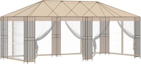 vidaXL Σκελετός Γκαζebo 6 x 3 m Μαύρο Ατσάλι