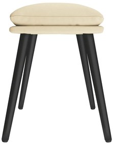vidaXL Υποπόδιο Κρεμ 45x29,5x35 εκ. Υφασμάτινο