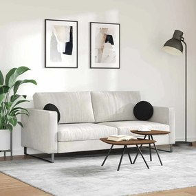 vidaXL Μαξιλάρια καθισμάτων 2 pcs Μαύρο Ø30 x 13 εκ ύφασμα