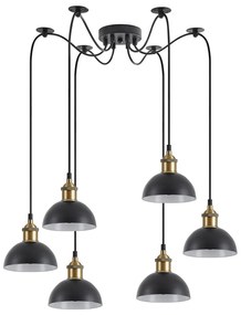 SE21-BR-10-BL6-MS3  MAGNUM BRONZE Black Metal Shade Pendant+ HOMELIGHTING 77-8775