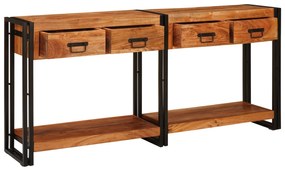 vidaXL Τραπέζι κονσόλας 2 2 pcs Καστανό Καμπούντα ξύλο ακακίας