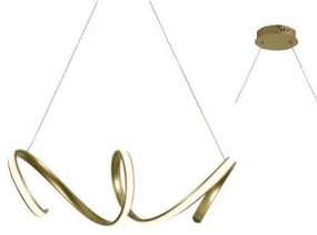 Φωτιστικό Οροφής Led HM91LEDP64BR 40W 3000K 2400lm 64X22ΧΗ120 Brass Aca Decor Aluminium