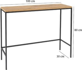 Κονσόλα Canva Megapap χρώμα atlantic pine 100x30x80εκ.