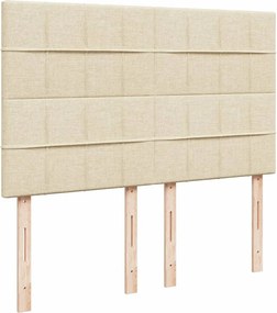 vidaXL Κρεβάτι Boxspring με Στρώμα Κρεμ 160x200 εκ. Υφασμάτινο