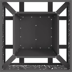 vidaXL Φωτιά Μαύρο 60 x 60 x 30 cm Ατσάλι