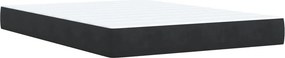 vidaXL Κρεβάτι Boxspring με Στρώμα Μαύρο 140x190 εκ. Βελούδινο