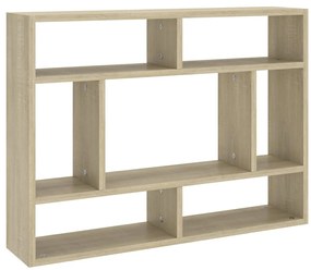 vidaXL Ραφιέρα Τοίχου Sonoma Δρυς 75 x 16 x 55 εκ. από Επεξ. Ξύλο