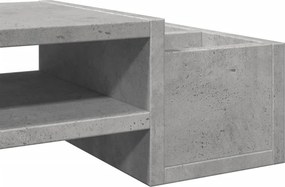 vidaXL Βάση Οθόνης με Αποθ. Γκρι Σκυρ. 100x27x15 εκ. Επεξεργ. Ξύλο