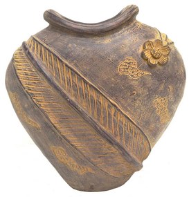 Πήλινο Βάζο-Πυθάρι C 7153 Dark Purple Υ.45cm  Π.45cm  Β.25cm Clay