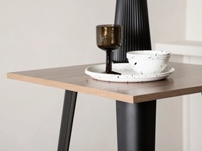 Τραπέζι μπαρ Dallas 3256, 105x60x60cm, 14 kg, Ινοσανίδες μέσης πυκνότητας, Μέταλλο, Ανοιχτό χρώμα ξύλου, Μαύρο | Epipla1.gr