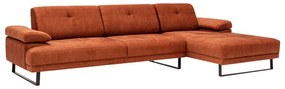 Γωνιακός καναπές με αριστερή γωνία PWF-0586 ύφασμα κεραμιδί 314x174x83εκ Υλικό: Fabric:100%  POLYESTER  - BEEICH WOOD - CHPBOARD 071-001465