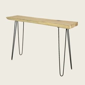 Beauty Home ΚΟΝΣΟΛΑ ΞΥΛΙΝΗ ΜΕΤΑΛΛΙΚΑ ΠΟΔΙΑ 120 x 30 x 80 cm