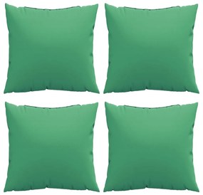 Μαξιλάρια Διακοσμητικά 4 τεμ. Πράσινα 40 x 40 εκ. Υφασμάτινα - Πράσινο