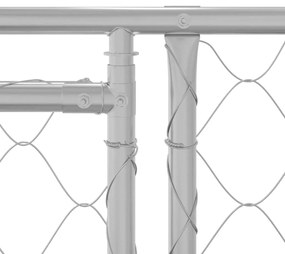 vidaXL Κλουβί σκύλου Ασημί 800 x 200 x 200 εκ. Επικαλυμμένος Χάλυβας