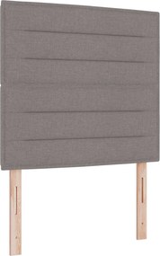 vidaXL Κρεβάτι box spring με στρώμα Taupe 90 x 190 cm Ύφασμα