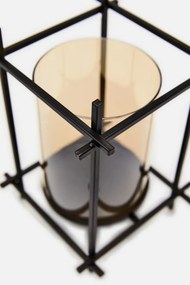 Stewehome Μεταλλικό κηροπήγιο Καφέ 10x11x14.5 cm